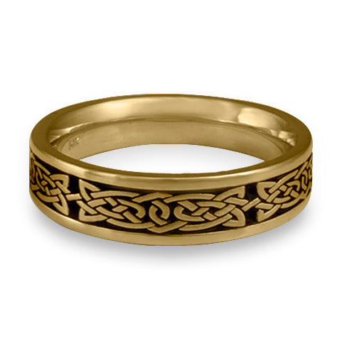 Narrow Galway Bay Wedding Ring in 14K Yellow Gold