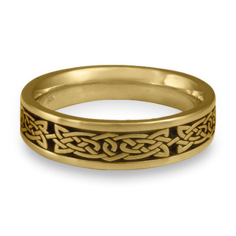 Narrow Galway Bay Wedding Ring in 18K Yellow Gold