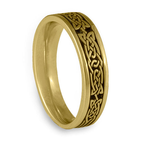 Narrow Galway Bay Wedding Ring in 18K Yellow Gold