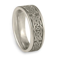 Wide Galway Bay Wedding Ring in Platinum
