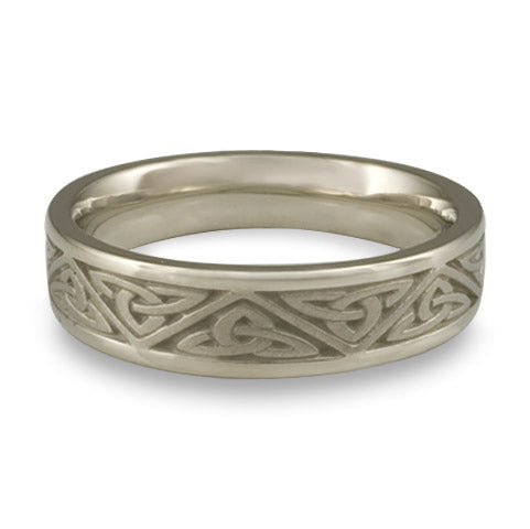 Narrow Trinity Knot Wedding Ring in 14K White Gold