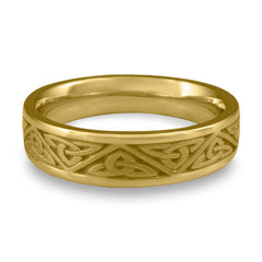 Narrow Trinity Knot Wedding Ring in 18K Yellow Gold