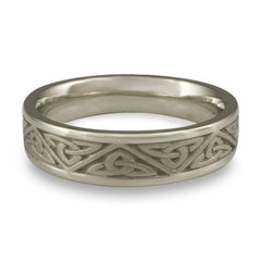 Narrow Trinity Knot Wedding Ring in Palladium