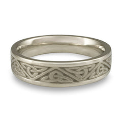 Narrow Trinity Knot Wedding Ring in Platinum