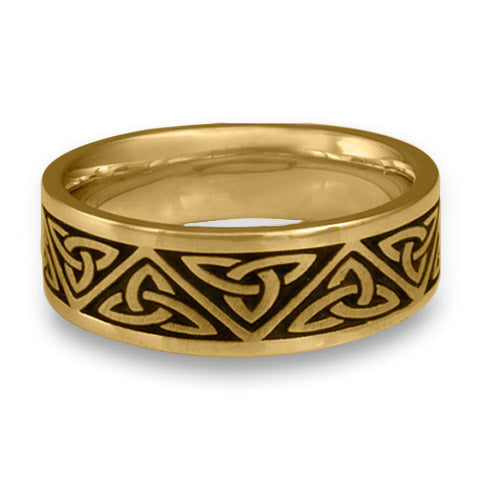 Wide Trinity Knot Wedding Ring in 14K Yellow Gold