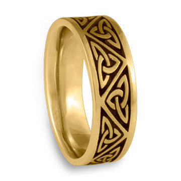 Wide Trinity Knot Wedding Ring in 18K Yellow Gold