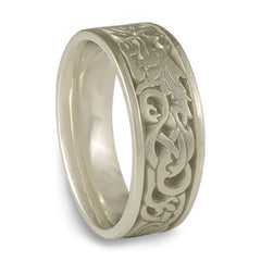 The Guardian Wedding Ring with Diamonds in 14K White Gold