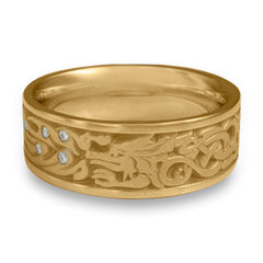 The Guardian Wedding Ring with Diamonds in 14K Yellow Gold