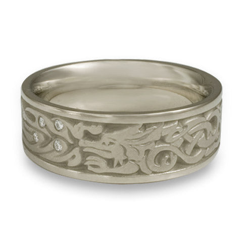 The Guardian Wedding Ring with Diamonds in Palladium
