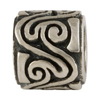 Twisted Bead - Antiqued Silver