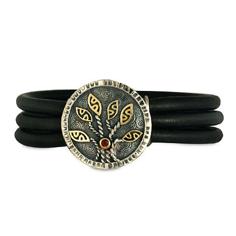 Moon Tree Leather Bracelet