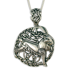 Aries the Ram Silver Pendant (Large)
