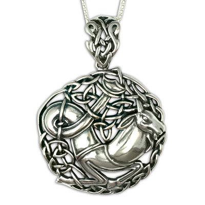 Capricorn the Goat Silver Pendant (Large)