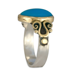 Mardi Gras Turquoise  Ring