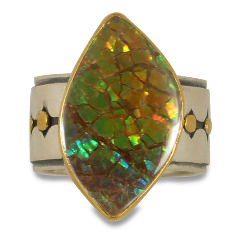 One-of-a-Kind Ravena Ammolite Ring