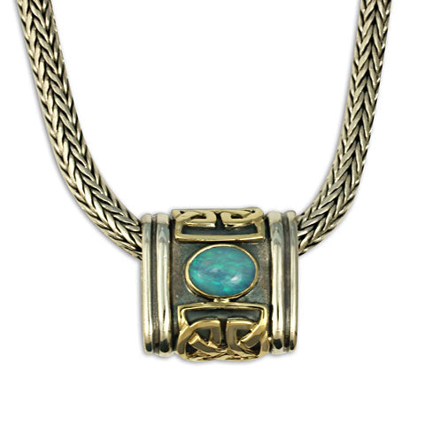 Scroll with Stone Slider with Opal