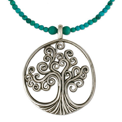 Tree of Life on Turquoise Beads