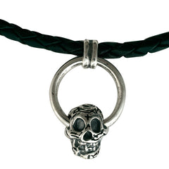 Skull on Leather Necklace