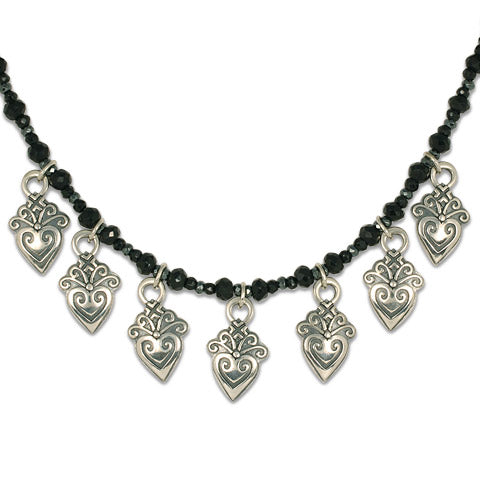 Corazonita Necklace with Gem Beads