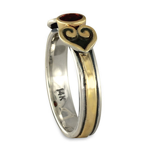 Corazon Engagement Ring in Gold over Silver