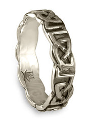 Borderless Heart Wedding Ring in Sterling Silver