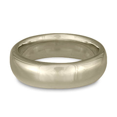 Classic Comfort Fit Wedding Ring, 14K White Gold 7mm Wide by 2mm Thick