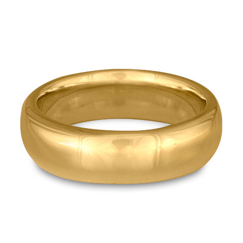 Classic Comfort Fit Wedding Ring, 14K Yellow Gold 7mm Wide by 2mm Thick