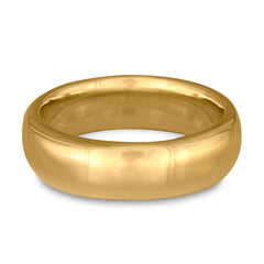 Classic Comfort Fit Wedding Ring, 14K Yellow Gold 7mm Wide by 2mm Thick