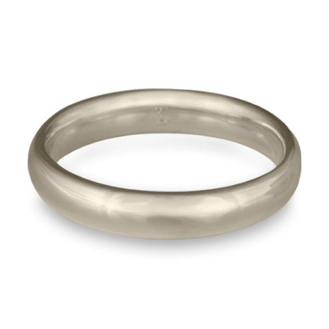 Classic Comfort Fit Wedding Ring, 14K White Gold 4mm Wide by 2mm Thick