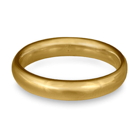 Classic Comfort Fit Wedding Ring, 14K Yellow Gold 4mm Wide by 2mm Thick