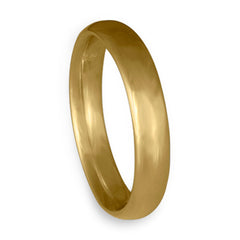 Classic Comfort Fit Wedding Ring, 14K Yellow Gold 4mm Wide by 2mm Thick