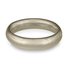 Classic Comfort Fit Wedding Ring, 14K White Gold 5mm Wide by 2mm Thick