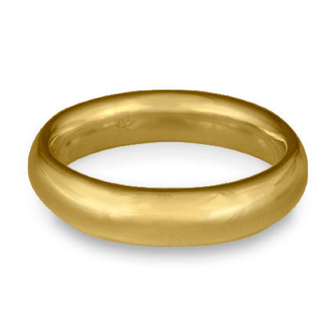 Classic Comfort Fit Wedding Ring, 14K Yellow Gold 5mm Wide by 2mm Thick