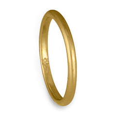 Classic Comfort Fit Wedding Ring, 18K Yellow Gold 2mm Wide by 1.5mm Thick