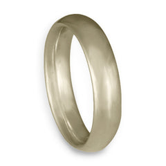 Classic Comfort Fit Wedding Ring, 18K White Gold 5mm Wide by 2mm Thick