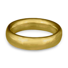 Classic Comfort Fit Wedding Ring, 18K Yellow Gold 6mm Wide by 2mm Thick