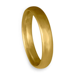 Classic Comfort Fit Wedding Ring, 18K Yellow Gold 4mm Wide by 2mm Thick
