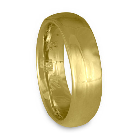 Classic Comfort Fit Wedding Ring, 18K Yellow Gold 7mm Wide by 2mm Thick