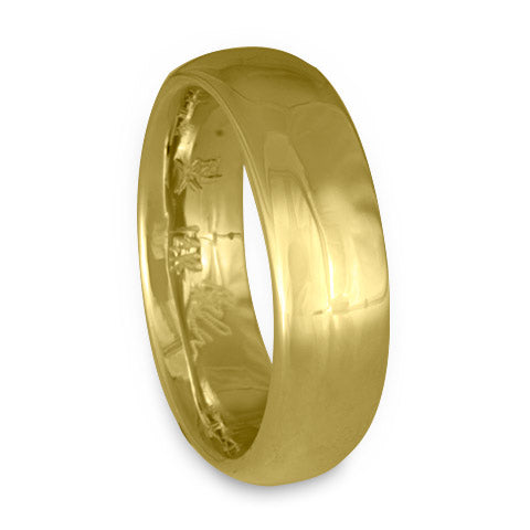 Classic Comfort Fit Wedding Ring, 18K Yellow Gold 8mm Wide by 2mm Thick