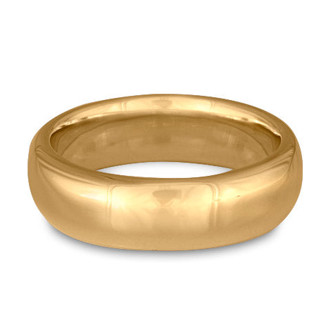 Classic Comfort Fit Wedding Ring, 14K Yellow Gold 8mm Wide by 2mm Thick