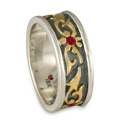 Persephone Bordered Ring Gold over Silver with Gems (SGS)