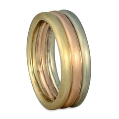 Trae Round Three Color Gold Ring