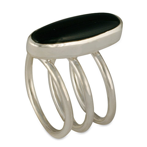Stilleto Ring with Black Onyx