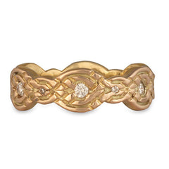 Flow Gold Ring 14K with Diamonds